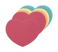 sourcing map 150PCS Heart Paper Cutouts 2.5 Inch Assorted Color Heart Shaped Cut Outs for Valentine's Day Classroom Bulletin Board DIY Craft（Blue Green Red Yellow Beige)
