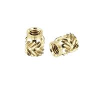 sourcing map 150Pcs M3x5.7x4.6mm Knurled Insert Nut, Brass Threaded Insert Embedment Nuts 3D Printing Brass Nuts for 3D Printing Parts Laptop Automotive Plastic Shell