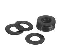 sourcing map 150Pcs M4 304 Stainless Steel Flat Washers, ID 4mm, OD 10mm, Thickness 1mm Round Metal Washers for Screws Bolts, Outdoor Construction, Black