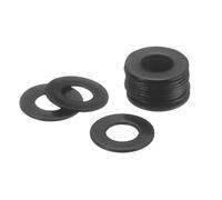 sourcing map 150Pcs M4 304 Stainless Steel Flat Washers, ID 4mm, OD 8mm, Thickness 0.5mm Round Metal Washers for Screws Bolts, Outdoor Construction, Black