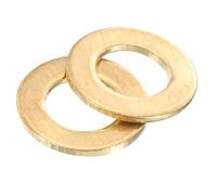 sourcing map 150Pcs M6 Flat Washer, Brass 6mm ID x 12mm OD x 1mm Thick for Bolt Screw, Factories Repair, Kitchens, Shops, and Outdoor Construction
