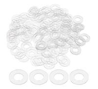 sourcing map 150pcs M6 PVC Flat Washers 6mm ID 20mm OD 1mm Thick Sealing Gasket Ring Spacer Water Hose Washers Replacement for Water Pipe Hose