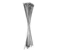sourcing map 150pcs Metal Zip Ties, 18-Inch/450mm Long Stainless Steel Zip-Ties Wraps, 198 LBS Self-Locking Cable Wire Ties for Outdoor Electrical Installations, Boats Marine, Garden