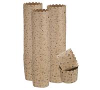 sourcing map 150Pcs Paper Baking Cups 6oz Brown Kraft Paper Muffins Liners Cupcake Greaseproof Disposable Bulk Wrappers for Wedding Birthday Graduation, Small Cake