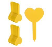 sourcing map 150pcs Plastic Plant Labels 3.26" x 1.97" Reusable Waterproof & Sun-Proof Garden Tags for Nursery Potted Herbs Flowers, Yellow