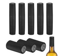 sourcing map 150Pcs PVC Heat Shrink Capsules, 30mm x 60mm Wine Bottle Capsules Shrink Wrap Sleeves Bottle Corks Caps for Wine Making Cellars and Home Kitchen, Black/Black