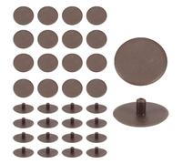 sourcing map 150Pcs Screw Cap Covers, 18 x 5.4mm Plastic Screw Decoration Cover for Phillips Cam Fitting Nut Self-Tapping Screw, Decoration Tapping Fasteners, Dark Brown