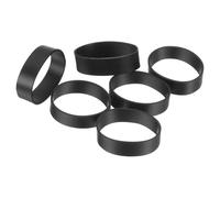 sourcing map 150Pcs Silicone Rubber Bands, 5mm x 15.5mm Rubber Bands Rings Cable Ties Strong Elastic Bands Non-Slip for Cord Wrapping Bag Wraps, Black