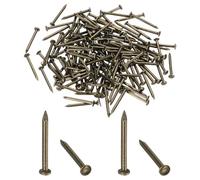 sourcing map 150Pcs Upholstery Tacks, 1/8" x 11/16" Vintage Round Head Furniture Upholstery Nails Decorative Thumb Tacks Pins for Sofa Chair Bed, Bronze