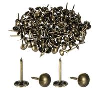 sourcing map 150Pcs Upholstery Tacks, 5/16" x 11/16" Vintage Round Head Furniture Upholstery Nails Decorative Thumb Tacks Pins for Sofa Chair Bed, Bronze