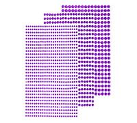 sourcing map 1532Pcs 3 Sheets Rhinestone Stickers 3/4/5 mm Self Adhesive Rhinestones Gems Glitter Stickers for DIY Decoration Craft Face Eye Nails Hair Make Up, Dark Purple