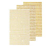 sourcing map 1532Pcs 3 Sheets Rhinestone Stickers 3/4/5 mm Self Adhesive Rhinestones Gems Glitter Stickers for DIY Decoration Craft Face Eye Nails Hair Make Up, Gold