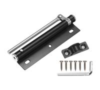 sourcing map 155mm/6.1" Spring Door Closer, Stainless Steel Automatic Door Closers with Adjustable Closing Speed for Home Self-Closing 5kg Door, Black