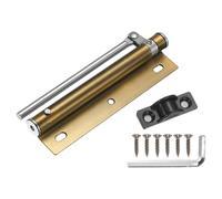 sourcing map 155mm/6.1" Spring Door Closer, Stainless Steel Automatic Door Closers with Adjustable Closing Speed for Home Self-Closing 5kg Door, Yellow Bronze