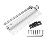 sourcing map 155mm/6.1" Spring Door Closer, Stainless Steel Automatic Door Closers with Adjustable Closing Speed for Home Self-Closing 5kg Door, White