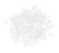 sourcing map 155Pcs M2.5 Nylon Flat Washers Plain Washer 2.5mm ID 5mm OD 1mm Thick Plastic Spacers for Screws Bolts Garden Faucet Plumbing Repair, White