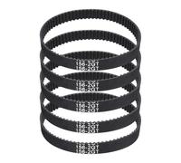 sourcing map 156mm GT-2 Timing Belt, 5pcs 6mm Width 2mm Pitch 3D Printing GT-2 Timing Belt Closed Loop Rubber, Black