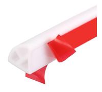 sourcing map 157 Inch Flexible Quarter Round Molding, Flexible Molding Trim, Double-Sided Silicone Peel and Stick Trim Self-Adhesive Shower Water Barrier for Floor, Corner, Tub, White