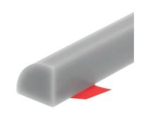 sourcing map 157 Inch Flexible Quarter Round Molding Silicone Peel and Stick Trim Self Adhesive Shower Water Barrier for Corner Decor Bathroom Kitchen, Gray