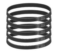 sourcing map 158mm GT-2 Timing Belt, 5pcs 6mm Width 2mm Pitch 3D Printing GT-2 Timing Belt Closed Loop Rubber, Black