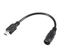 sourcing map 15cm DC Female Power Supply 5.5x2.1mm Adapter to Mini USB Plug Male Cable
