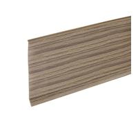 sourcing map 15ft x 4" Baseboard Trim Peel and Stick Flexible Molding Trims, Self Adhesive PVC Wall Base Cove Base Baseboards for Walls Corner, Brown Wood Grain