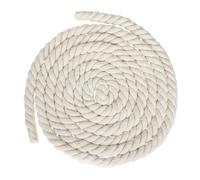 sourcing map 15mm x 11.5 Feet Beige Cotton Rope, 3 Strand Clothes Line Outdoors Twisted Braided Thick Macrame Cord for DIY Wall Hanging Plant Hanger Knotting Clothesline
