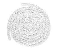 sourcing map 15mm x 11.5 Feet White Cotton Rope, 3 Strand Clothes Line Outdoors Twisted Braided Thick Macrame Cord for DIY Wall Hanging Plant Hanger Knotting Clothesline