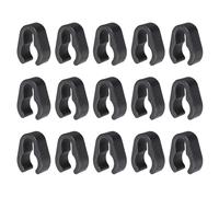sourcing map 15Pcs 14mm Microphone Cable Clips Universal Microphone Stand Cable Clips Flexible Plastic Mount Clamp for Instrument Accessories