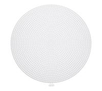 sourcing map 15pcs 17.6cm Plastic Mesh Canvas Sheet 13 Count Round Needlepoint Blank Canvas for Embroidery Knit Crochet Acrylic Yarn Crafting, White