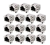 sourcing map 15pcs 18mm RJ45 8P8C Modular PCB Jacks Ports Sockets for LAN Network