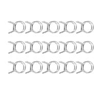 sourcing map 15Pcs 19mm/0.75inch Inner Dia Double Wire Spring Hose Clamp, Stainless Steel Adjustable Spring Clips for Hose Fuel Line Silicone Tube Water Pipe Air Pipe