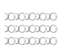 sourcing map 15Pcs 26mm/1.02inch Inner Dia Double Wire Spring Hose Clamp, Stainless Steel Adjustable Spring Clips for Hose Fuel Line Silicone Tube Water Pipe Air Pipe