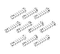 sourcing map 15Pcs 3/8"x1-1/2" Single Hole Clevis Pins, Carbon Steel Flat Head Single Hole Clevis Pins for Mechanics Repair, Furniture Installation, Industrial Equipment, DIY (Silver)