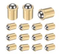 sourcing map 15Pcs 304 Stainless Steel Ball Plunger, 8mm Dia. Ball Catch Latch Smooth Push Fit Spring Plunger Precision Positioning End Force 27N for Mechanical Devices, Furniture (10x16mm)