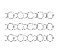 sourcing map 15Pcs 30mm/1.18inch Inner Dia Double Wire Spring Hose Clamp, Stainless Steel Adjustable Spring Clips for Hose Fuel Line Silicone Tube Water Pipe Air Pipe