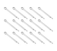 sourcing map 15Pcs 4mmx32mm 304 Stainless Steel Cotter Pin, Split Pin Fastener Clips Split Cotter for Household Appliances, Sports Equipment, Car Mechanics Repair (Silver)