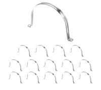 sourcing map 15pcs 5 7/8-Inch 150mm Conduit Clamps, M150 U Tube Pipe Clamp, Stainless Steel Rigid Pipe Strap, U Shaped Bracket with Two Hole for Pipe Tube Hose Wire Cord Fixing