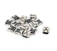 sourcing map 15PCS 5-Pin Type B SMT Surface Mounted Devices Mini USB Female Socket Jack Connector