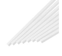 sourcing map 15Pcs ABS Plastic Rod Square Solid Bar 1/25" x 20" White Smooth Plastic Tube Rods for Handwork Model Material,DIY Sand Table,Architectural Model Making