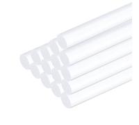 sourcing map 15pcs Acrylic Round Rods 5/16" x 12" Clear Acrylic Dowel Rods Sticks Plastic Sticks Strip for DIY Crafts Lighting Gardening Decorations - 8mm x 300mm