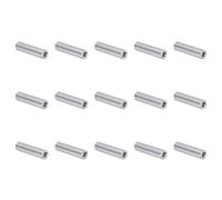 sourcing map 15pcs Aluminum Spacer 5mm Bore x 10mm OD x 40mm Length Screw Standoff Bushing Plain Finish Round Metal Spacer for M5 Screws Bolts and Rods