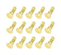 sourcing map 15Pcs Blank Shoe Clips, 25mm x 14mm Metal Flat Clips Shoe Embellishment Supplies for DIY Crafts Decoration Project, Gold