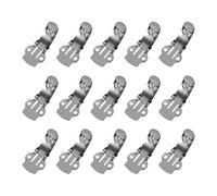 sourcing map 15Pcs Blank Shoe Clips, 30mm x 14mm Metal Flat Clips Shoe Embellishment Supplies for DIY Crafts Decoration Project, Metallic Black