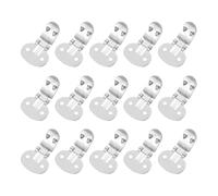sourcing map 15Pcs Blank Shoe Clips, 30mm x 14mm Metal Flat Clips Shoe Embellishment Supplies for DIY Crafts Decoration Project, Silver