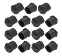 sourcing map 15pcs BNC-A Port Duct Covers Caps Silicone Plugs Protector for Video and Audio Devices Internet Network BNC Male Plug, Black