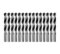 sourcing map 15pcs Brad Point Drill Bits 12mm(30/64") Dia Straight Round Shank Drill Metric Brad Point 4.1" Drilling Depth Spiral Twist Drill Bits for Carpenter Woodworking Plastic Rubber