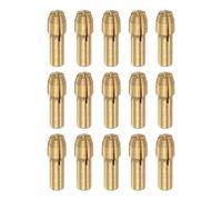 sourcing map 15pcs Brass Collet 0.8mm Brass Drill Chucks Mini Electric Grinder Quick Change Drill Chuck Bit Sets for Rotary Tools, 4.3mm Shank Diameter