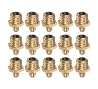 sourcing map 15pcs Brass Straight Grease Fitting M12x1.75mm Metric Thread Hydraulic Grease Nipple Accessories for Car