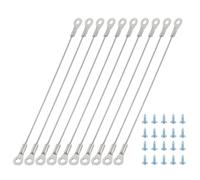 sourcing map 15Pcs Cabinet Door Restraint, 6" x 0.06" Wire Dia 304 Stainless Steel Cabinet Hinge Limiter Open Angle Protector with Screws for Restricting Door Swing and Ornament Hanging